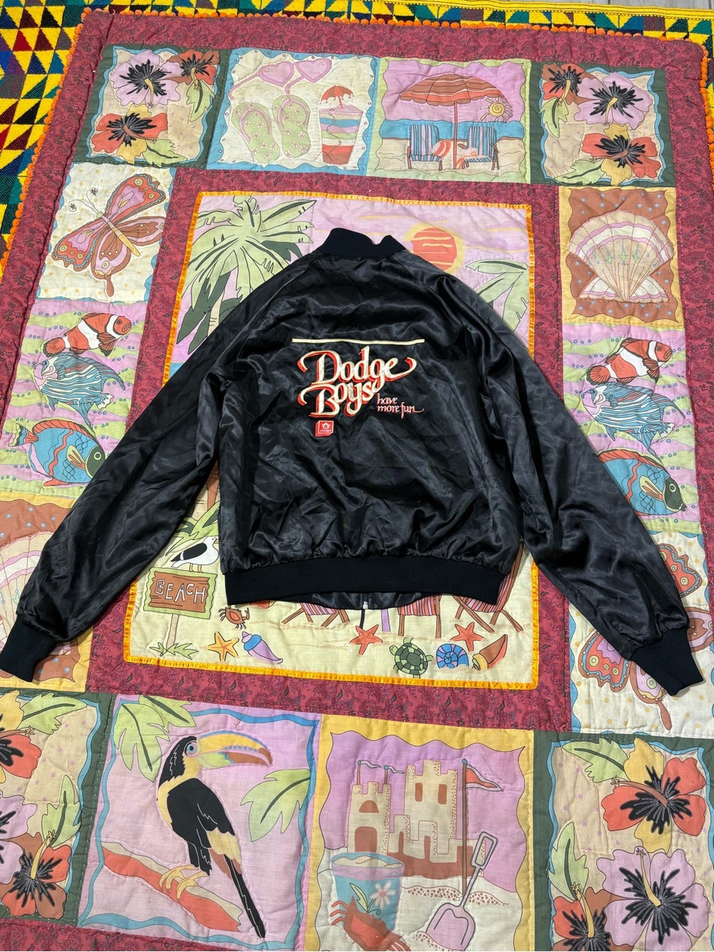 NOS Mopar New "Dodge boys have more fun"  Vintage 1980s SATIN JACKET S l Medium